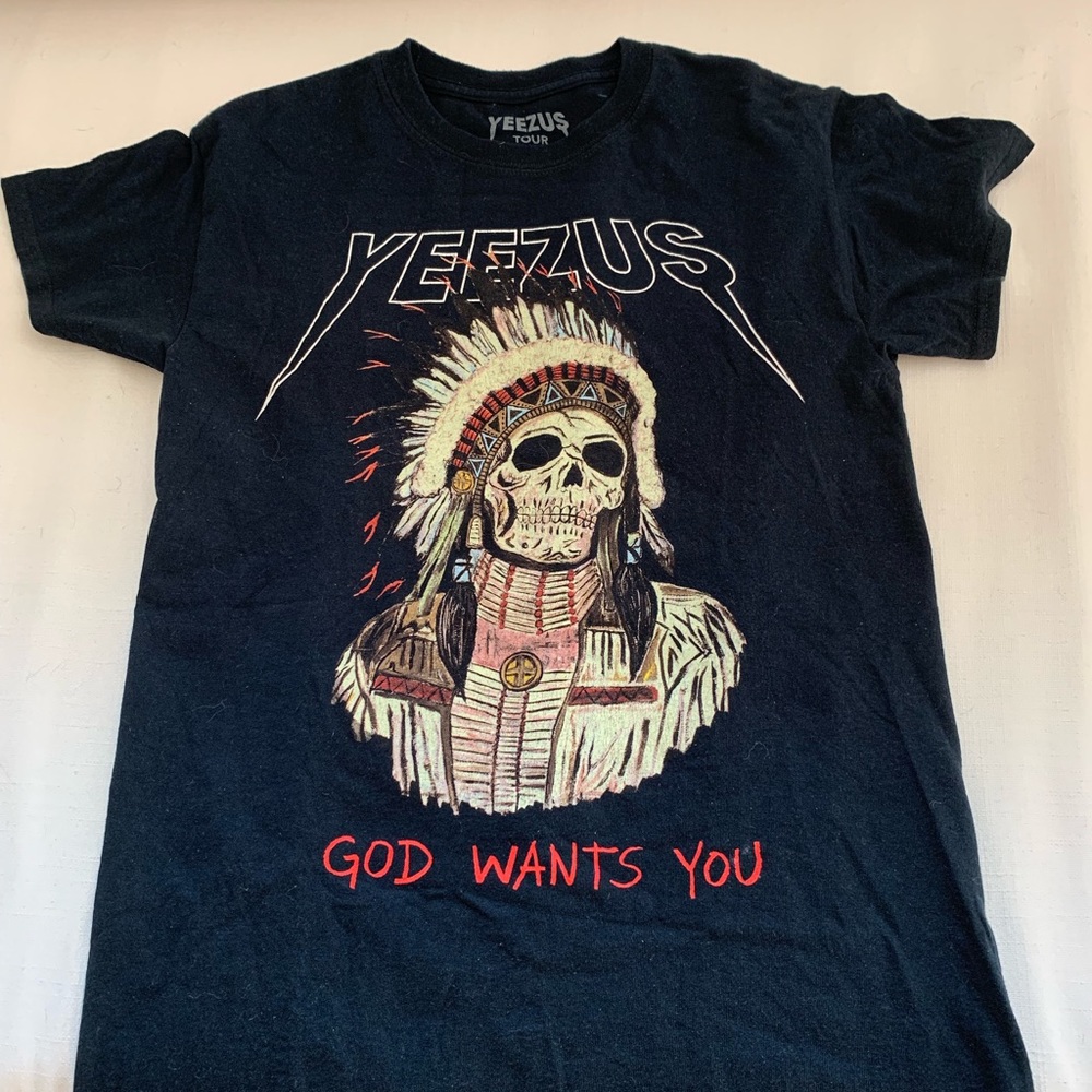 Yeezus Tour Meerch Headdress t shirt small